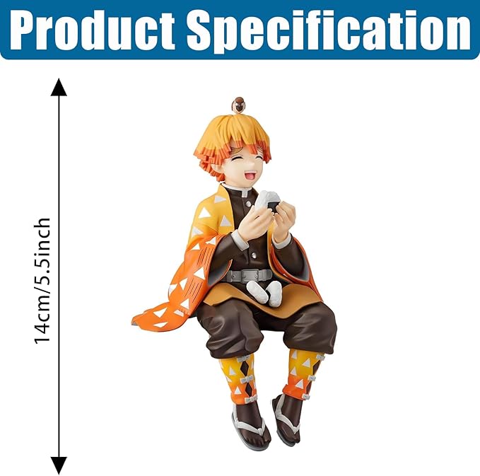 6Pcs Demon Anime Figures Set, Slayer Characters for Anime Fans (Rice Ball)