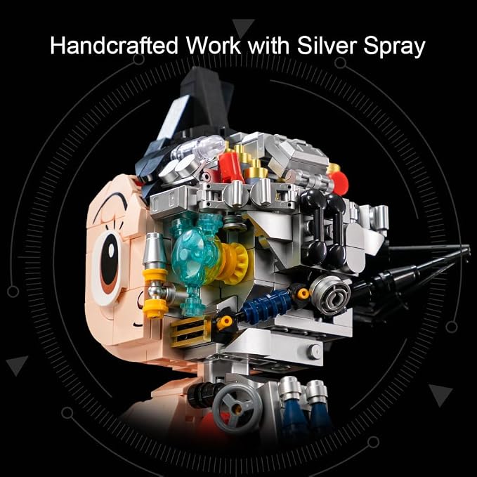 PANTASY Astro Boy Building Set Mechanical Clear Ver – Official Licensed Classic Anime Figure Brick Model, Collectible Robot Display Toy for Adults and Fans, Creative Construction Kit