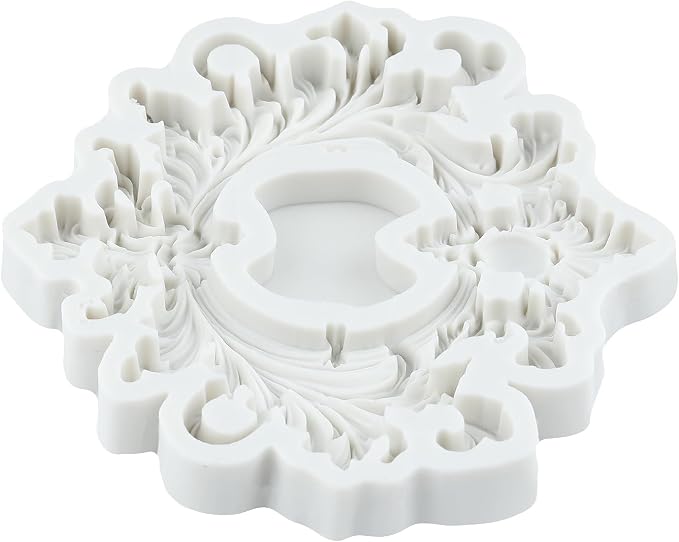 Baroque Curlicues Scroll Lace Silicone Mold Vintage Relief Flower Filigree Polymer Clay Molds for DIY Crafts Epoxy Resin Casting Air Dry Polymer Clay Plaster Jewelry Making