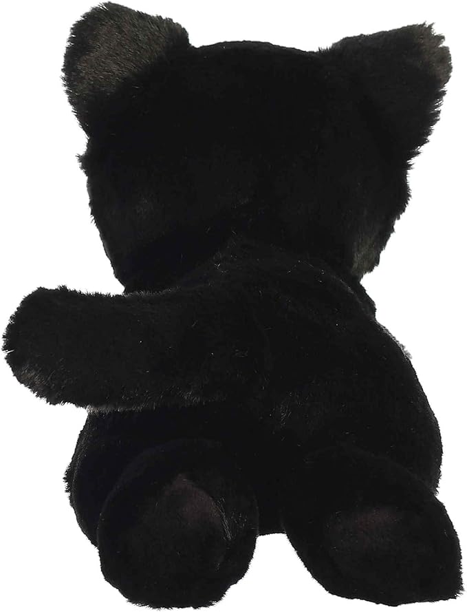 Aurora® Adorable Mini Flopsie™ Twilight Cat™ Stuffed Animal - Mini Companions Ready for Playful Adventures - for Kids All Ages, Toddlers, Adults, and Families - Black 8.5 Inches