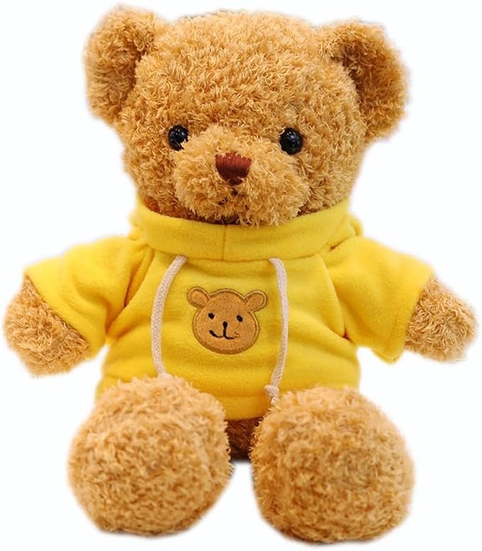 YUKOUQIAN Teddy Bear Stuffed Animal Cute Teddy Bears Plush Toy 11.8 inch for Girls Boys (Yellow Teddy Bear)