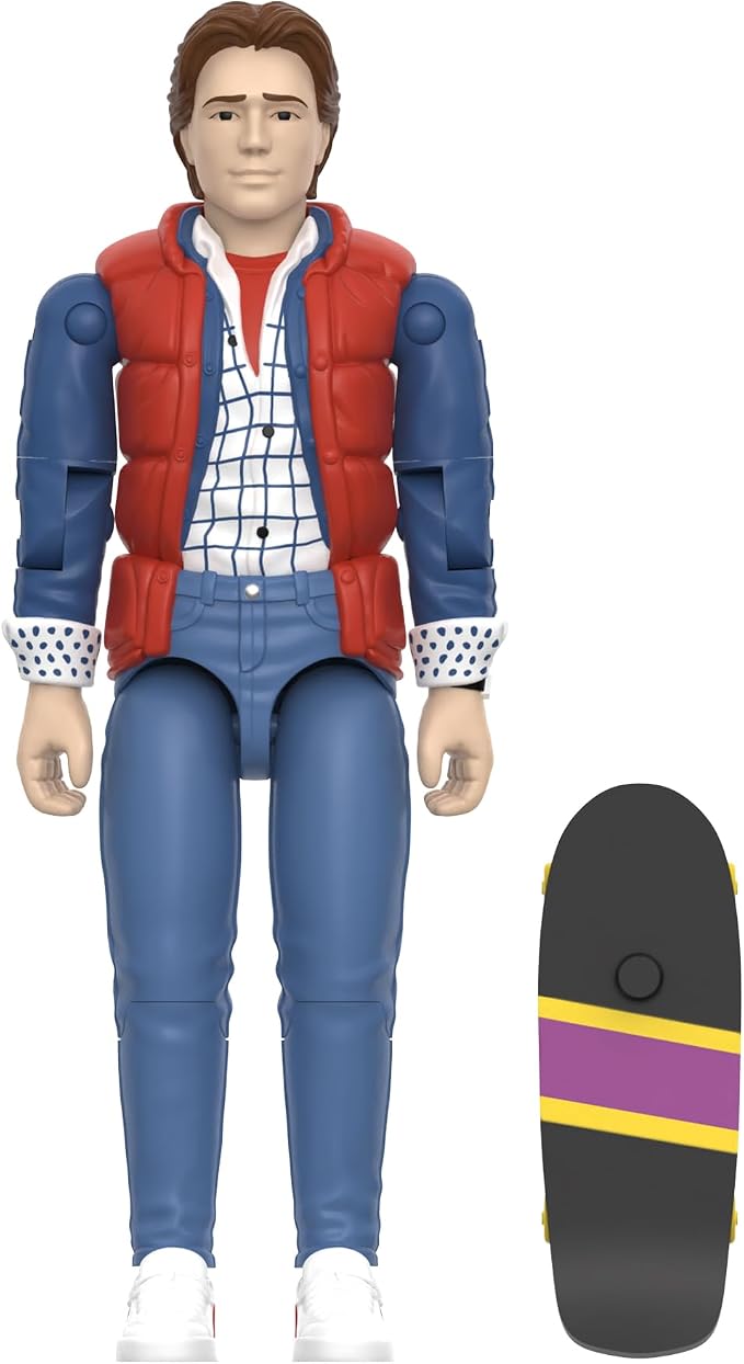 Super7 Reaction+ Back to the Future Marty McFly (1985) - 3.75" Back to the Future Action Figure with Accessories - Classic '80s Movie Collectibles and Retro Toys