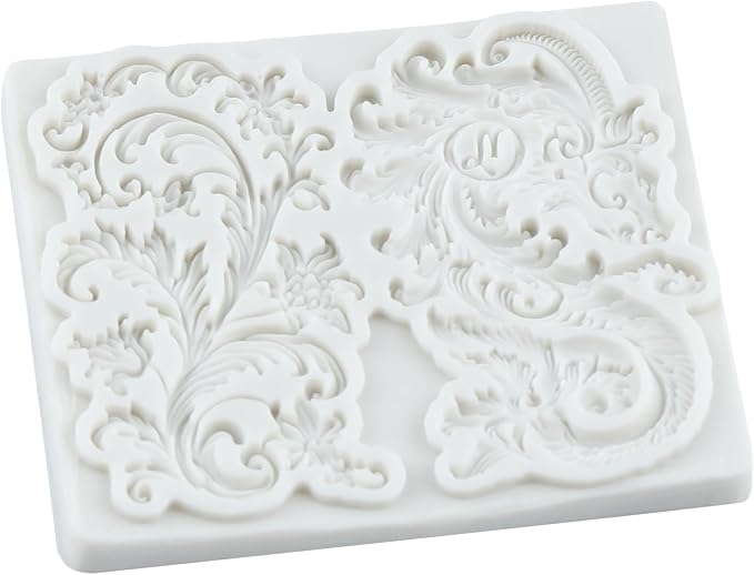 Baroque Dragon Head Acanthus Leaf Scroll Silicone Mold Baroque Dragon Head Leaf Polymer Clay Molds for DIY Crafts Epoxy Resin Casting Polymer Clay Tools Craft Air Dry Jewelry Making