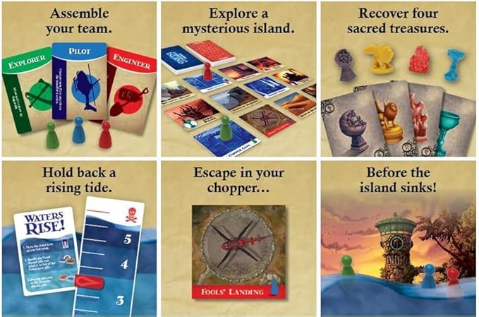 Gamewright Forbidden Island – The Cooperative Strategy Survival Island Board Game