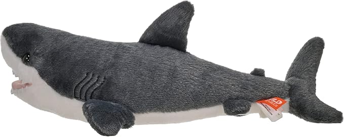 Wild Republic Great White Shark Plush, Stuffed Animal, Plush Toy, Gifts for Kids, Cuddlekins 13 inches