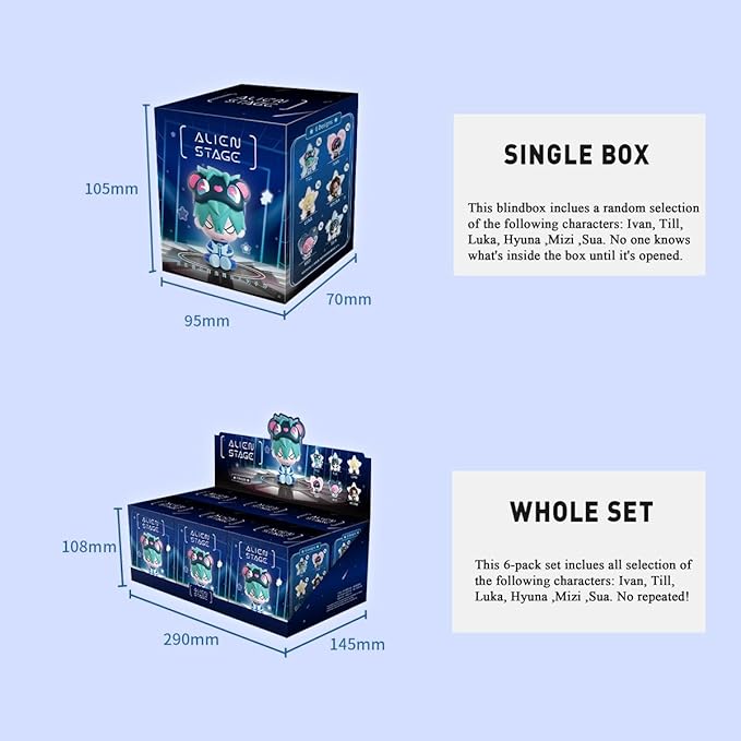 YJacuing Alien Stage Freedom Stage Series Blind Box Figure (Single Box) | Official, Anime Merch, ALNST, Figurine, Home Decor