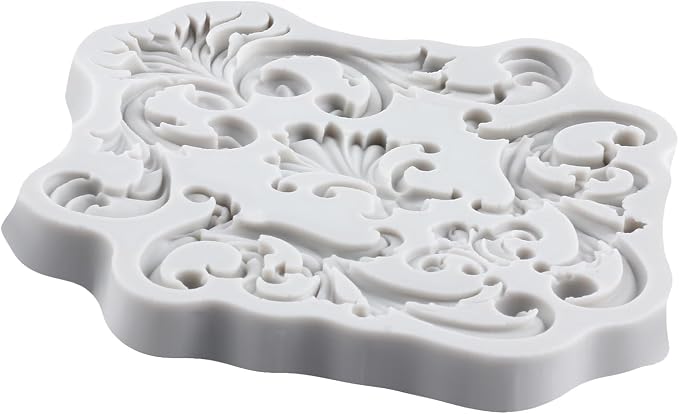 Baroque Polymer Clay Mold Curlicues Scroll Lace Silicone Molds Filigree Mold for DIY Craft Epoxy Resin Casting Polymer Clay Tools Crafts Air Dry Jewelry Making