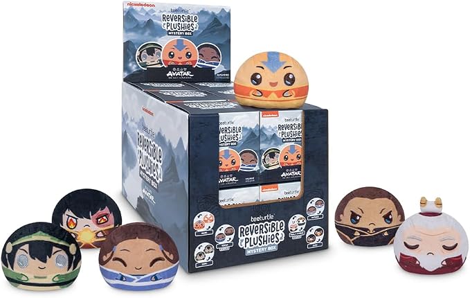 TeeTurtle Avatar The Last Airbender Series Reversible Plushie Mystery Box - 3-Inch Mini Two-Sided Blind Box Plush with Embroidered Details - Cute Collectible Surprise Toy for Kids, Teens, and Adults