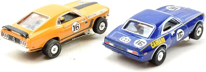 Auto World/Premium Hobbies T/A Challenge Mustang VS Camaro HO Scale Slot Car Race Set CP7973