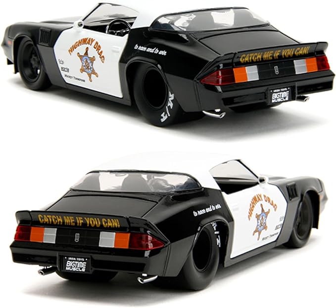 Jada Big Time Muscle 1:24 1979 Chevy Camaro Z28 Die-Cast Car, Toys for Kids and Adults (Police Colors)