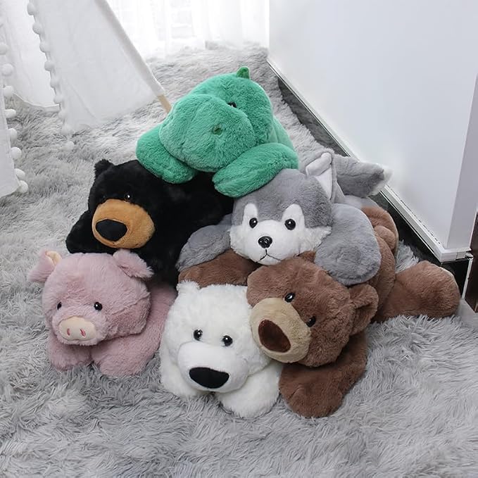 OSOCU® Microwavable & 1.8 LB Weighted Stuffed Animal - Polar Bear Heating Pad with Lavender & Tourmaline - Soothing Warm Heatable Plush Toy for Menstrual Cramps, Muscle Aches, Shoulder Tension