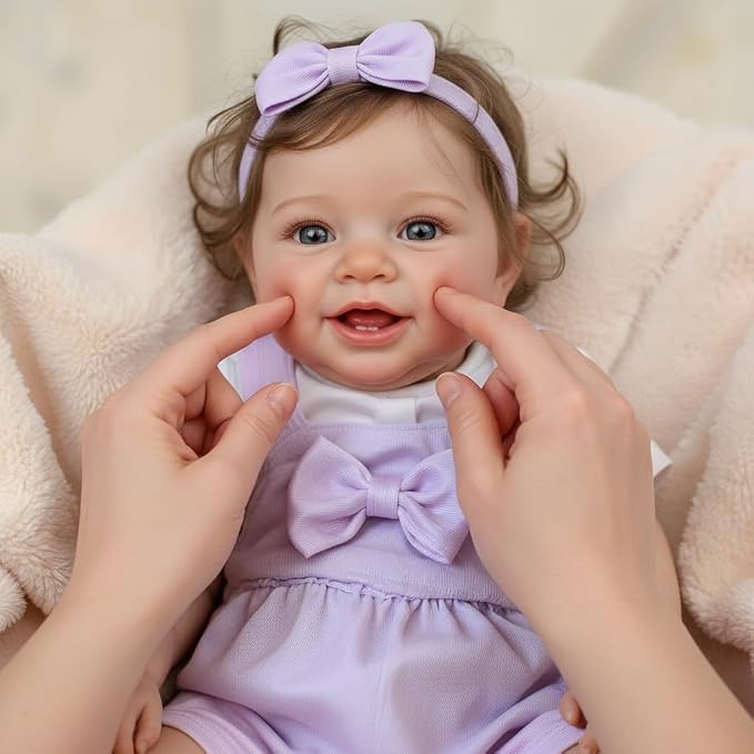BABESIDE Lifelike Reborn Baby Dolls Vead - 20 Inch Realistic Baby Doll Real Life Baby Dolls with Complete Accessories Perfect for Cuddling, Playtime, and Handmade Gift Giving