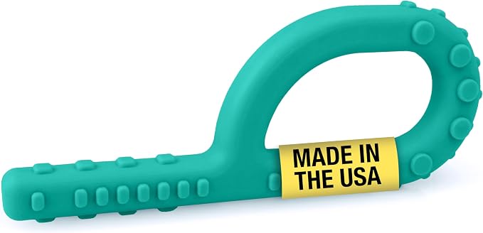 ARK Textured Grabber Sensory Chew, Sensory Toys for Kids and Adults, Chewy Fidget for Autism, ADHD, SPD, Anxiety, Medical-Grade Oral Motor Therapy Tools, XT, Firm, Teal