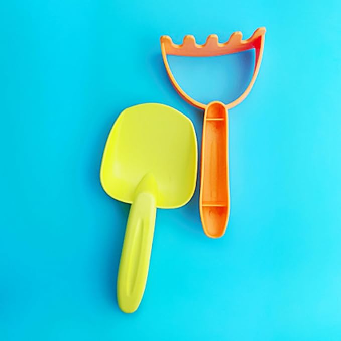 IOKUKI Long Shovels Sand Toys Set with Mesh Bag Including Dump Truck, Beach Buckets, Shovels, Rakes, Molds, Outdoor Beach Toy Tool Kit for Kids, Toddlers, Boys 1and Girls (15 PCS) Age 3+