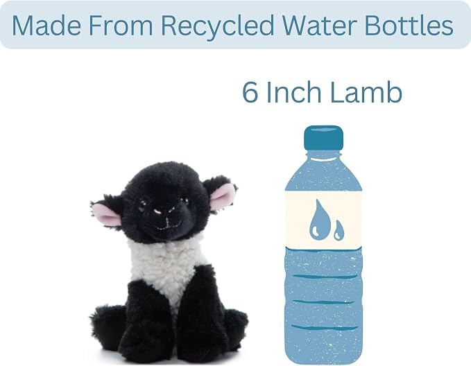 The Petting Zoo Lamb Stuffed Animal Plushie, Gifts for Kids, Wild Onez Babiez Farm Animals, Lamb Sheep Plush Toy 6 inches