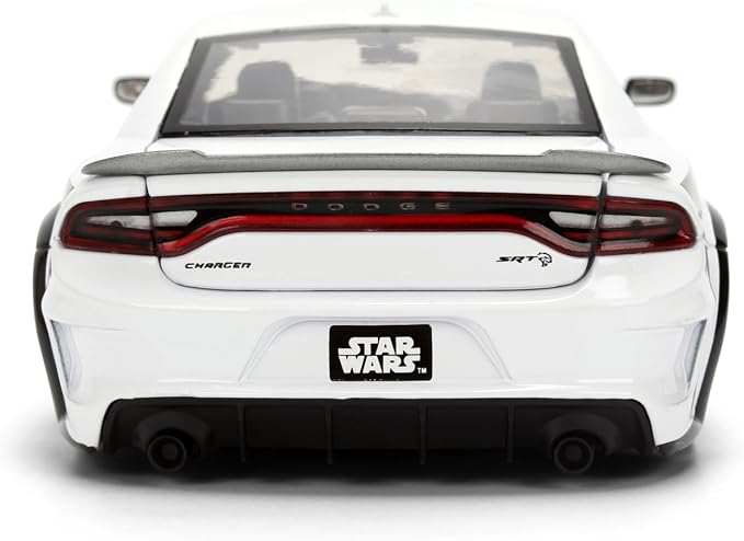 Jada Star Wars Stormtrooper with 2021 Dodge Charger SRT Hellcat Die-Cast Vehicle 1:24 Scale – Opening Parts Toys