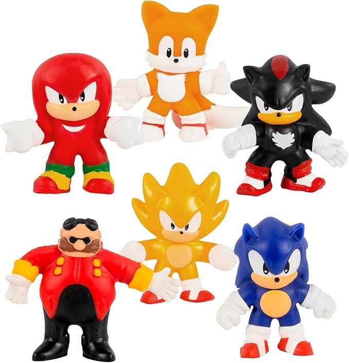 Heroes of Goo Jit Zu Minis Sonic 6 Pack - Collectible Goo JIT Zu Stretchy Minis, 6 Stretchy Sonic Characters