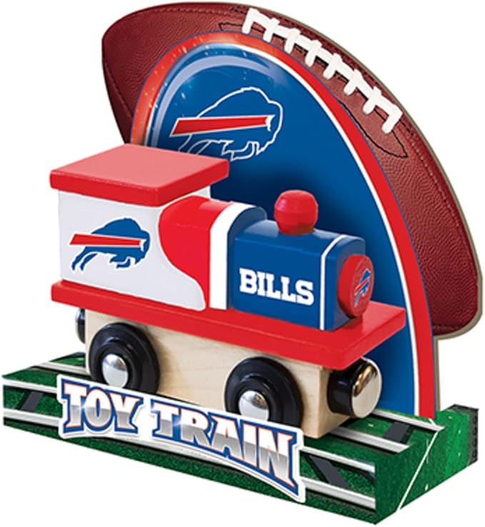 MasterPieces NFL Buffalo Bills Real Wood Toy Train, For Ages 3+