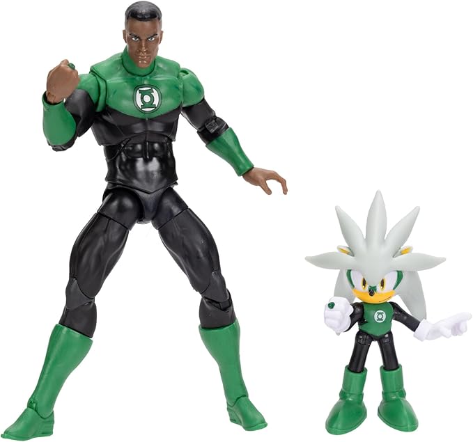 DC X Sonic the Hedgehog Silver as Green Lantern & Green Lantern 2.5/5-inch Figures Multipack
