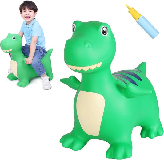 INPANY Bouncy Horse, Dinosaur Hopper Toys for Boys, Gifts Toy for Kid | Eco-Friendly PVC, Low Center Gravity, Cute Cartoon Design, Load 100 Lbs, Learn & Exercise & Active Fun, Gifts for 1-3 Kids