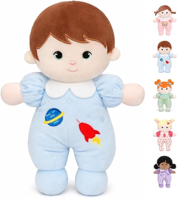 Soft Boy Baby Doll 10" Ocean Blue - My First Baby Rag Doll, Birthday Toys for 1 Year Old Boy, Ideal Gifts for 1 Year Old Boy & Baby Boy, Snuggle Buddy for Infants & Toddlers