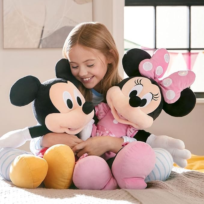 Disney Store Official Minnie Mouse Plush - Pink Dress - Large 21¼ Inches - Disney Stuffed Animals - Soft & Cuddly Toy - Plushies for Kids & Fans - Suitable for All Ages