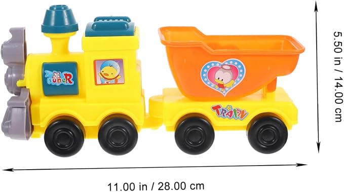 BESPORTBLE 1Set Cartoon Beach Train Fun Digging Tools for Summer Play Includes Castle Mold for Outdoor Beach Parties and Family Bonding Activities