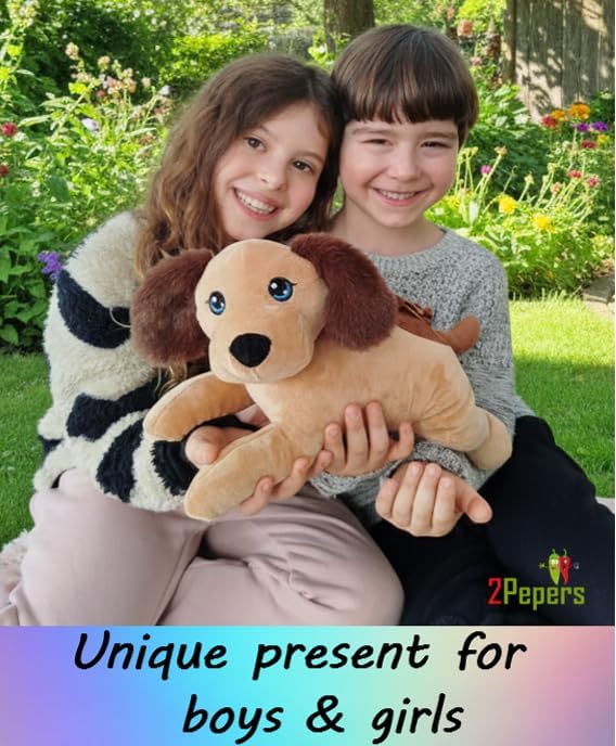 2Pepers Create Your Own Best Friend: DIY No-Sew Plush Dog Craft Kit for Kids - Stuffed Animal Kit for Children, Plushie Puppy Art Pillow, Gift for Boys & Girls Ages 3 4 5 6 7 8+, Dog Toy STEM Present