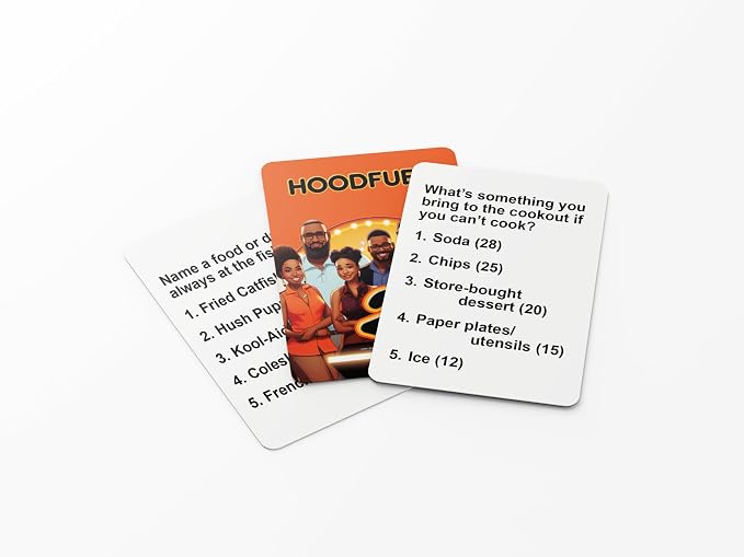 HoodFued 2 – Black Family Feud-Style Card Game for African-American Parties, Reunions, and Game Nights | Fun Trivia Entertainment for Adults & Teens