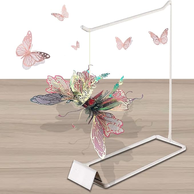 3D Metal Puzzles for Adults,Butterfly Model Building Kits,Cute Insect Design,Brain Teaser Puzzle,DIY Mechanical Assembly Kit Creative Ornament Suitable for Home Decor Art Craft (Colorful)