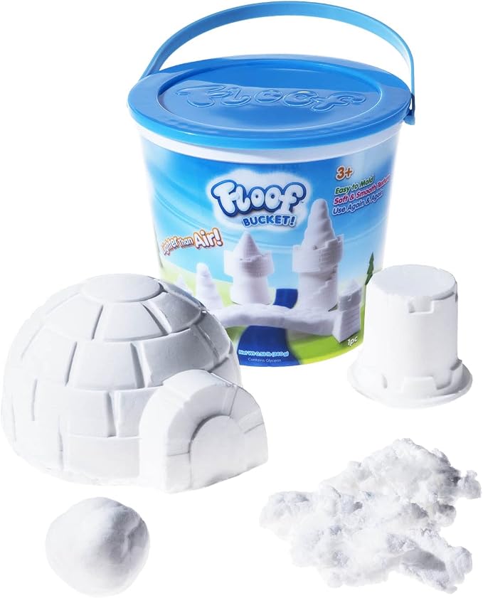 Play Visions Floof Modeling Clay- Reusable Indoor Snow - Endless Creations Possible, Mold Any Shape Or Design - 240 Grams.
