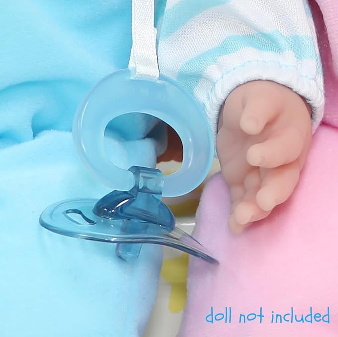 JC Toys |Blue Bear Onesie | Baby Doll Outfit + Hat + Pacifier | | Ages 2+ | Fits Dolls 12"- 14"