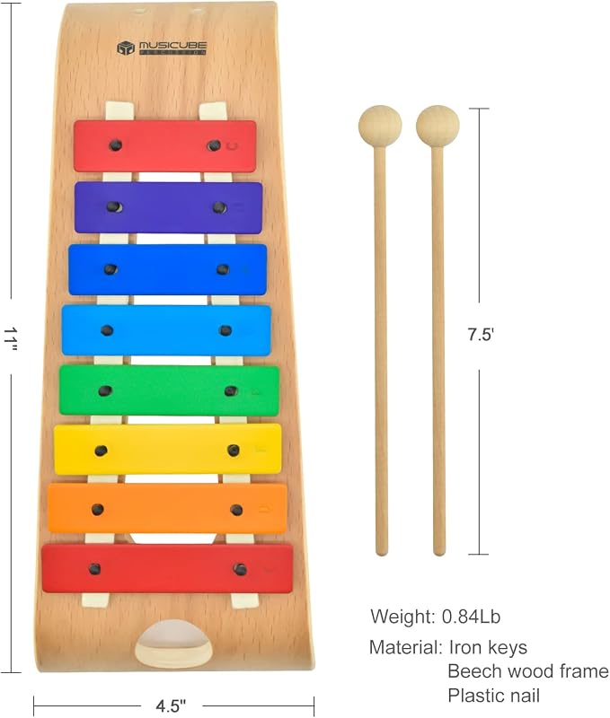 Xylophone for Kids Wood Xylophone with Mallets Orff Music Instrument for Educational& Preschool Learning Baby Percussion Kit with Professional Tuning for Toddlers Gift Choice for Children age