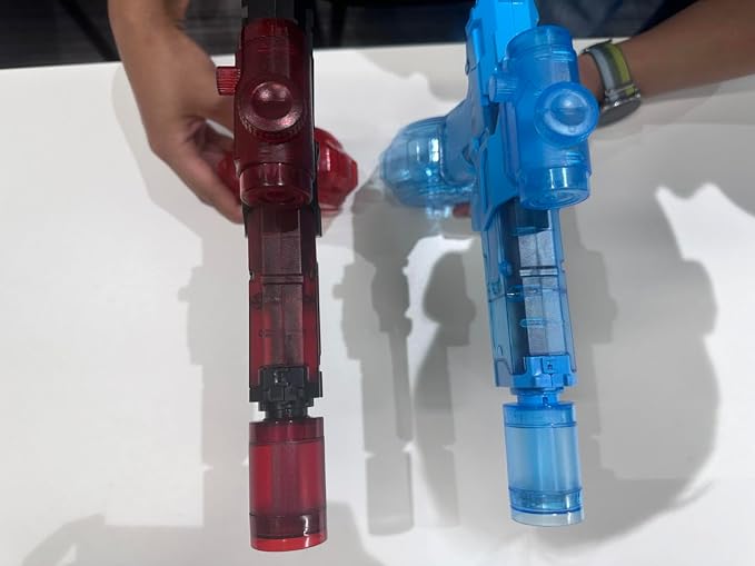 Electric Water Gun for Adults Kids 2 Pack,Automatic Watergun,Ultimate Party Beach Toy Fun Gift for Toddler,Summer Pool Game,Long Range,Rechargeable,Splashy Blaster Electric Water Guns(Pistol,Red+Blue)