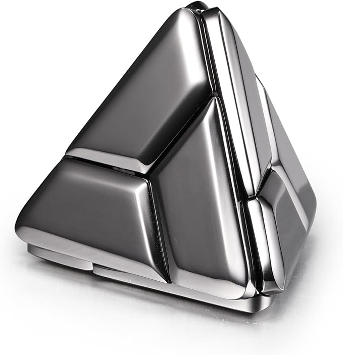Triangle Metal Puzzle 3D Brain Teaser Puzzle (Dark Gray)