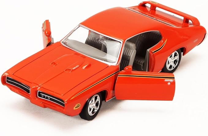 Motormax 73133 1969 Pontiac GTO Orange 1:24 Scale Diecast Model Car