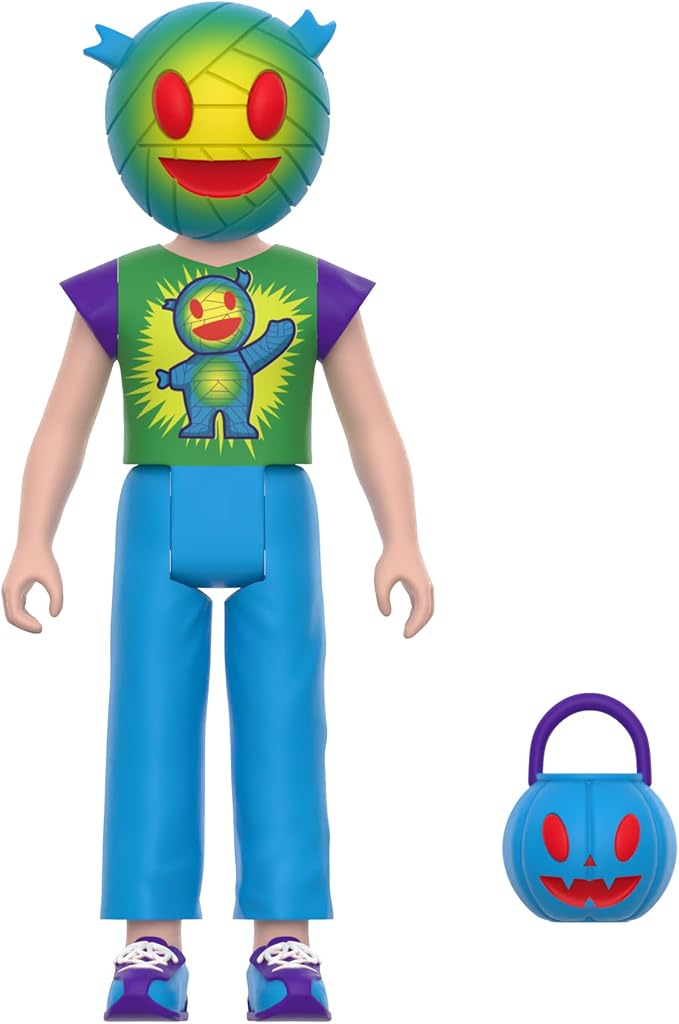 Super7 Halloween Kids Mummy Boy Reaction Figure - 3.75" Mummy Boy Action Figure with Accessory Pop Culture Collectibles and Retro Toys