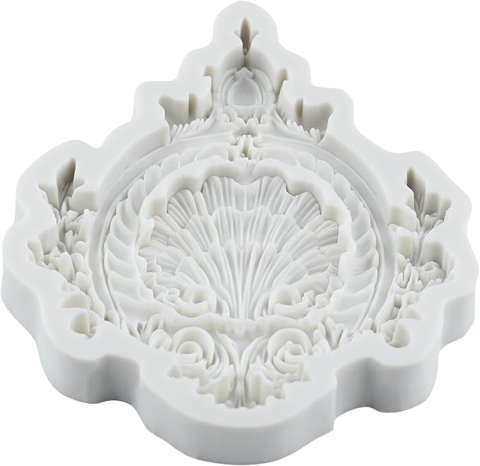 Baroque Polymer Clay Molds Baroque Curlicues Scroll Relief Lace Silicone Mold for Epoxy Resin Casting DIY Crafts Air Dry Polymer Crafts Supplies Clay Tools
