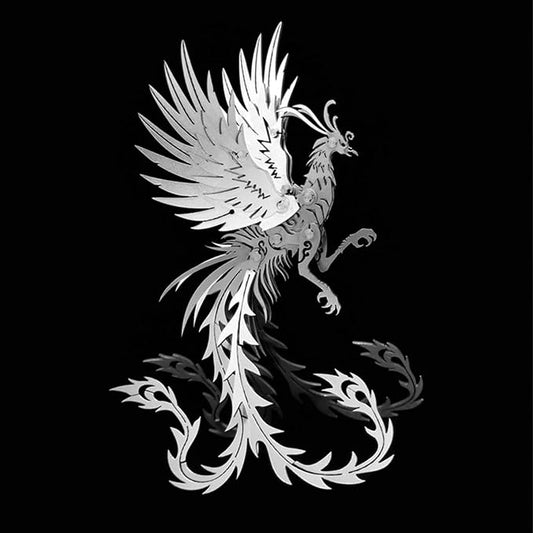 Microworld 3D Metal Model Kits, Mechanical Phoenix 3D Metal Puzzles, Steel Warcraft Collection 3D Puzzles for Adults, DIY Animal Brain Teasers Home Decor