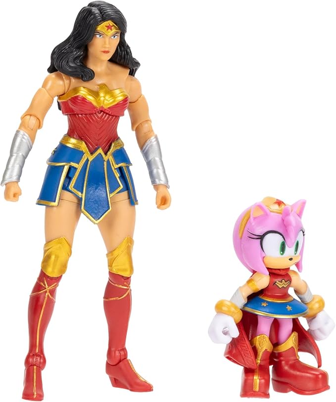 DC X Sonic the Hedgehog Amy as Wonder Woman & Wonder Woman 2.5/5-inch Figures Multipack