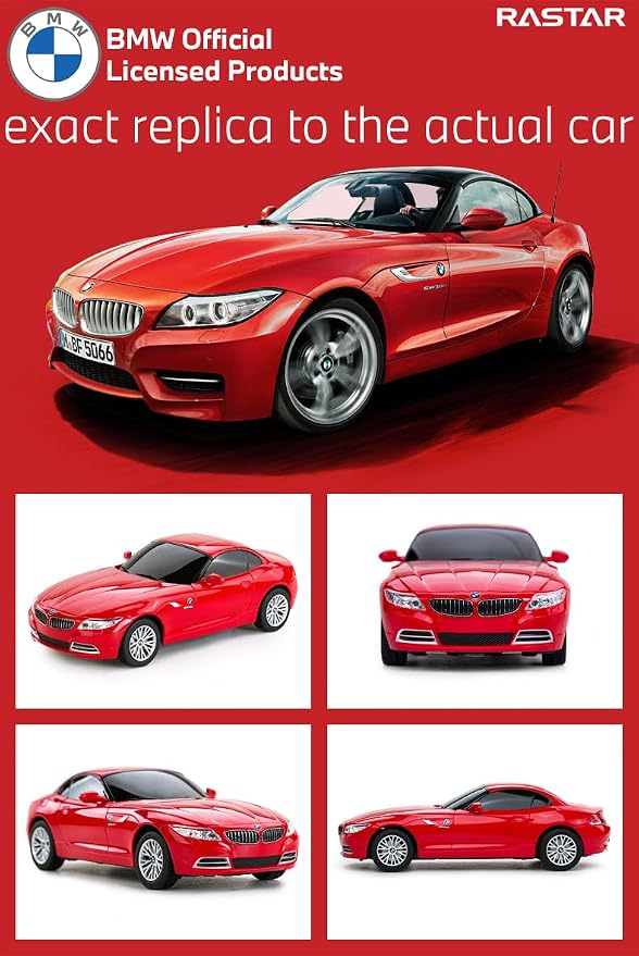 RASTAR 39700 1/24 RC Car BMW Z4 with 2.4G Remote | Officially Licensed, Ideal Gift, 2.4G Remote, Independent Suspension, RC Car Model for Play & Display