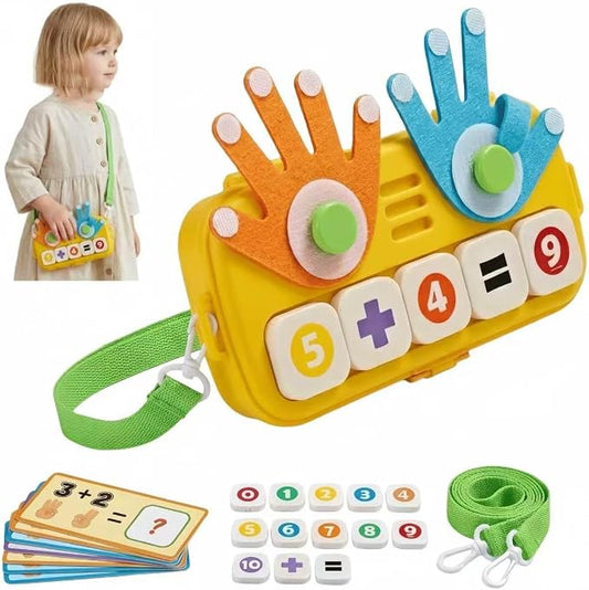 Montessori Educational Toys for 3 Year Old, Upgraded Washable ABS Math Manipulatives & Number Blocks Toys, Splinter-Free Finger Counting Board for Homeschool Travel, Boys Girls