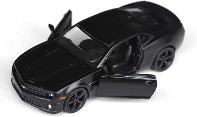 Tianmei 1:32 Scale Supercar Styling Alloy Die-Cast Car Model Collection Decoration Ornaments, Kids Play Vehicle Toys with Pull Back Action and Open Doors (Camaro - Black)