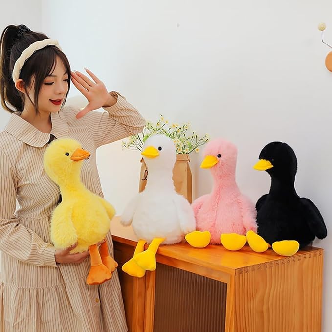 Duck Stuffed Animal, Stuffed Duck Plush Toys, Birthday for Kid Boys Girls (17inch-Black)