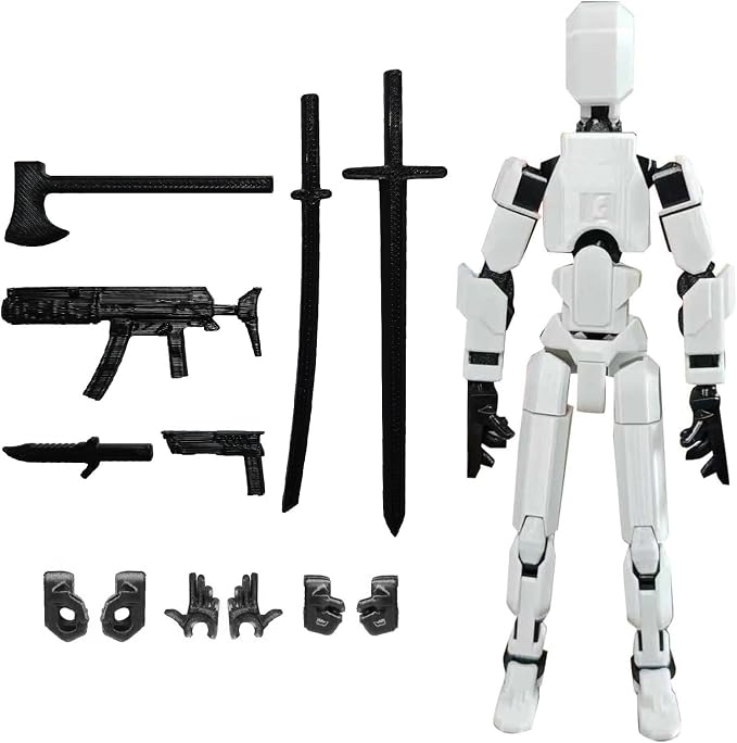 FoxVilla Assembly Completed T13 Action Figure, Titan 13 3D Printed Action Figure, 3D Printed Titan13, Assembled Dummy 13 Lucky 13 Toy Figure