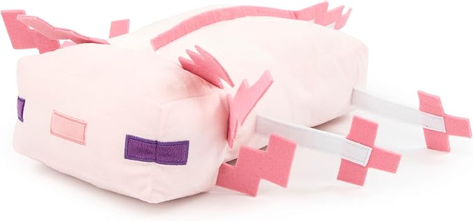 Jay Franco Minecraft Axolotl Plush Pillow Buddy - Super Soft Character Pillow - Polyester Microfiber, 18 Inches