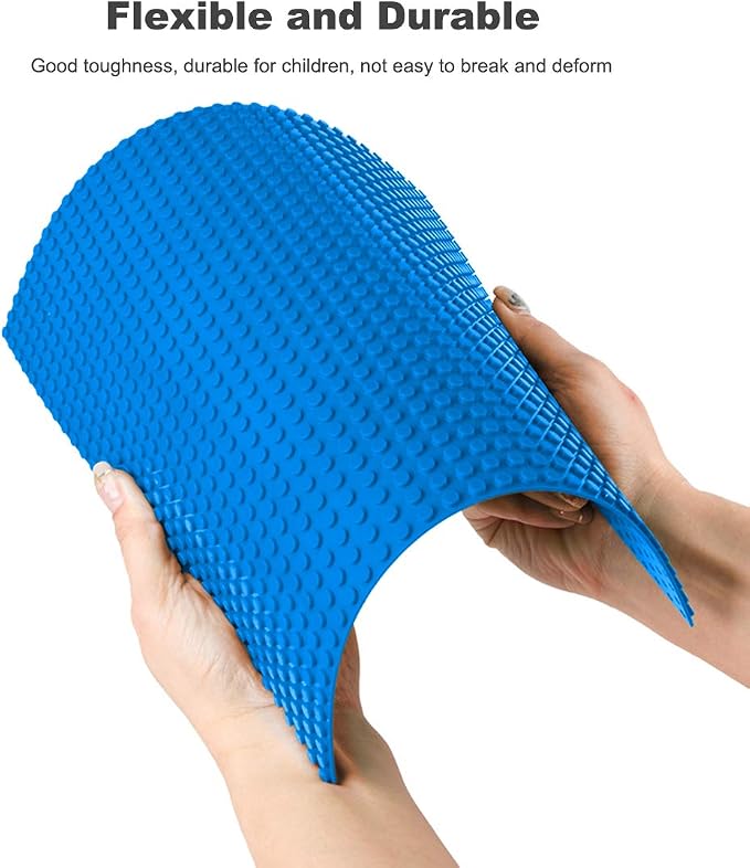 LVHERO Classic Baseplates Building Plates for Building Bricks 100% Compatible with All Major Brands-Baseplate, 10in x 10in, Pack of 8 (Blue)