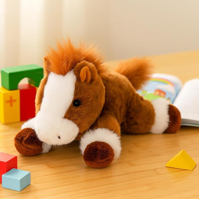 Adorable Horse Stuffed Animal Soft Plush Toy Cute Birthday Gifts for Boys Girls Kids Toddlers