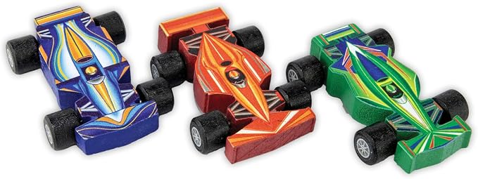 Peaceable Kingdom Jumbo Racetrack Floor Puzzle Bundle with 3 Wood Cars – Large Jigsaw Gift for Toddlers and Kids Ages 3-5 – Puzzle and Play: Race Day