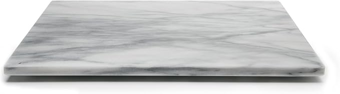 Fox Run Marble Pastry Board White, 16 x 20 x 0.75 Inch Natural White Marble Dough Board